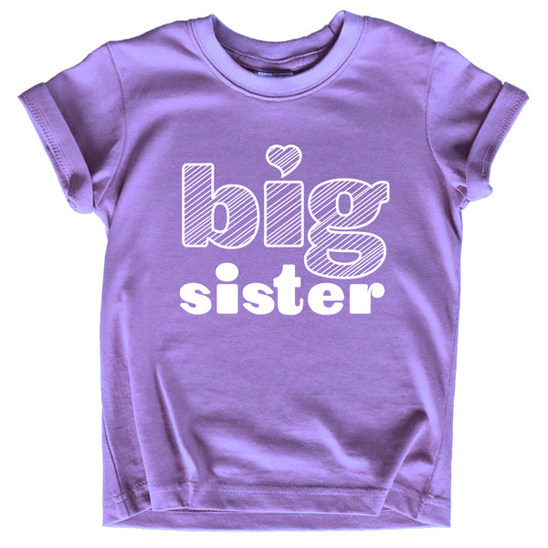 Big Sister Shirt Big Sister Announcement Toddler Shirts Girl Promoted Outfit Baby Girls Heart tee