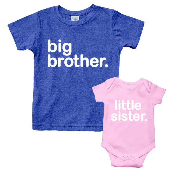 Big Brother Little Sister Outfits Shirt Sibling Shirts Matching Baby Newborn Girl Outfit