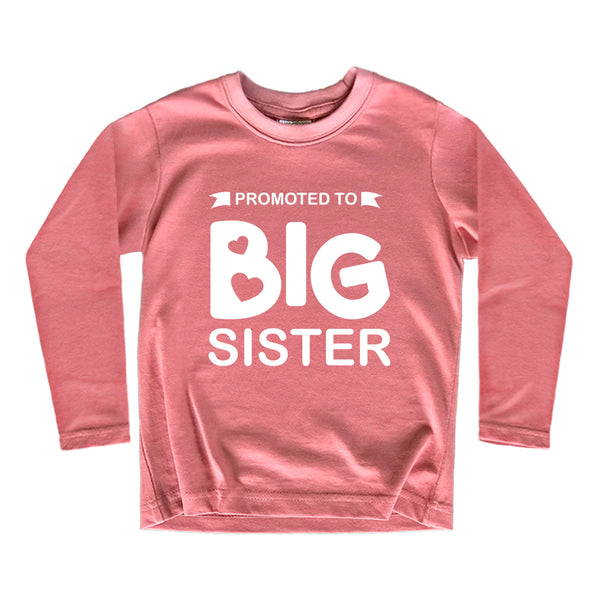 Promoted to Big Sister Shirt for Little Girls Toddler Baby Announcement Outfits