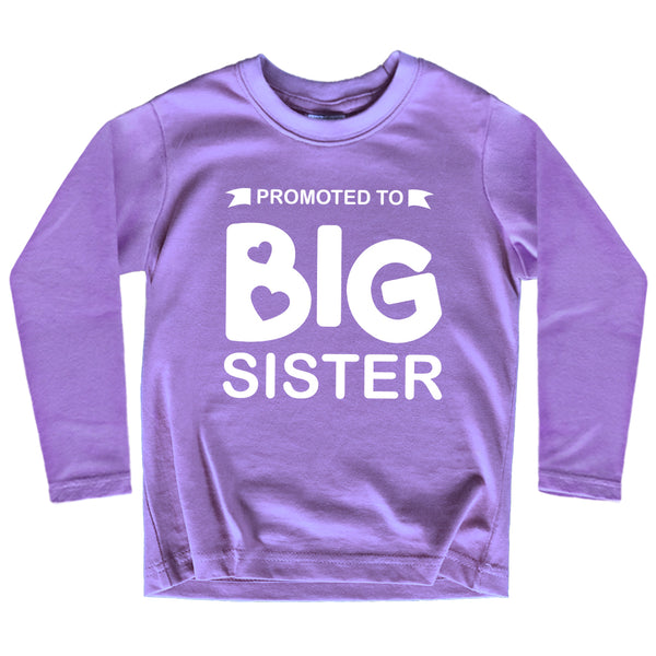 Promoted to Big Sister Shirt for Little Girls Toddler Baby Announcement Outfits