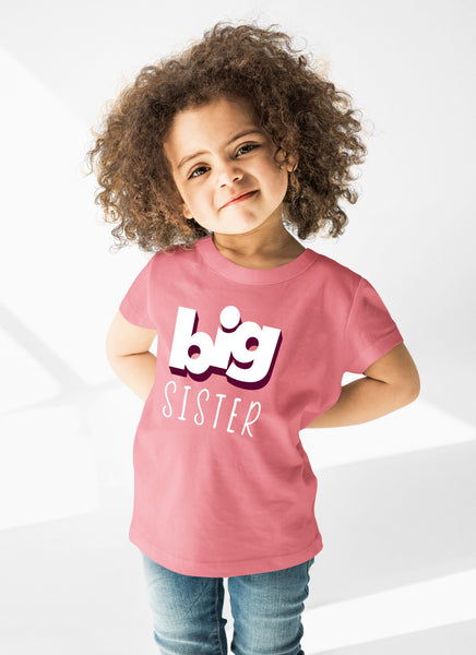 Big Sister Shirt Big Sister Announcement Toddler Girl Shirts Promoted Outfit Baby Girls