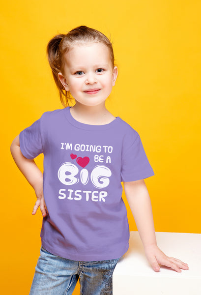 Big Sister Shirt I'm Going to Be A Big Sister New Announcement Toddler Shirts Girl Promoted Outfit Baby Girls Heart tee