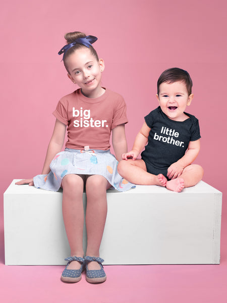 Big Sister Little Brother Outfit Matching Shirts Sets Baby Newborn Outfits Shirt