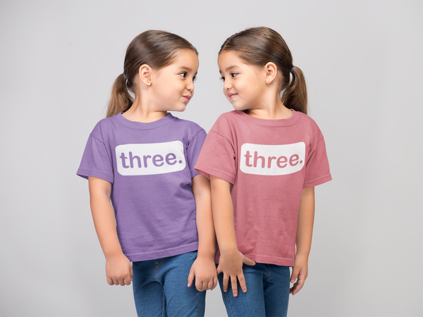 3rd Birthday Girl Outfit | 3 Year Old Girls Shirt | Three Shirts | 3t Toddler | Third