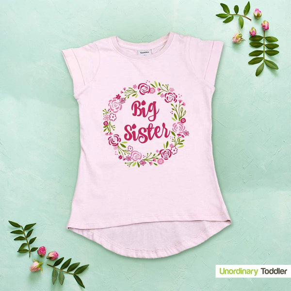 Big Sister Shirt for Toddler t Shirt sis Outfits Girls Floral Tshirt