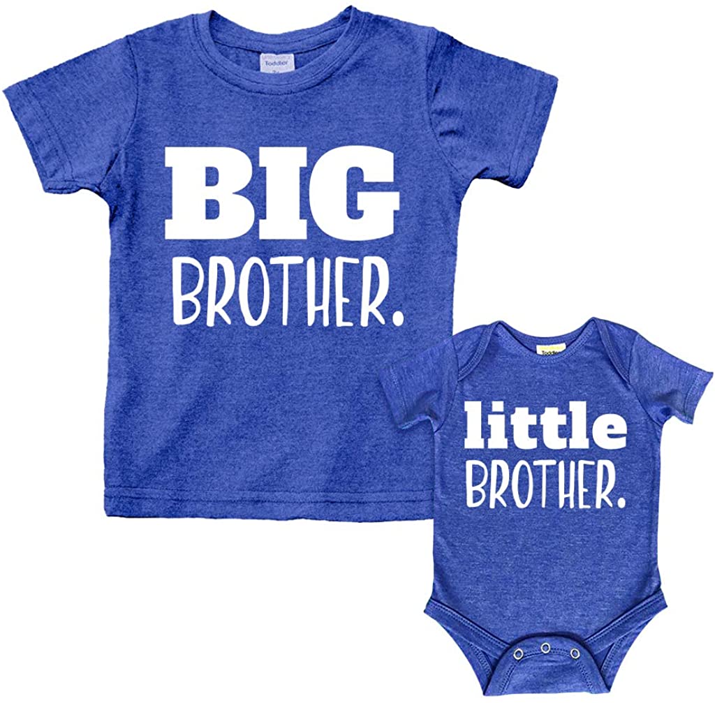 Big Brother Little Brother Shirts Matching Outfits Sibling Gifts Baby Set