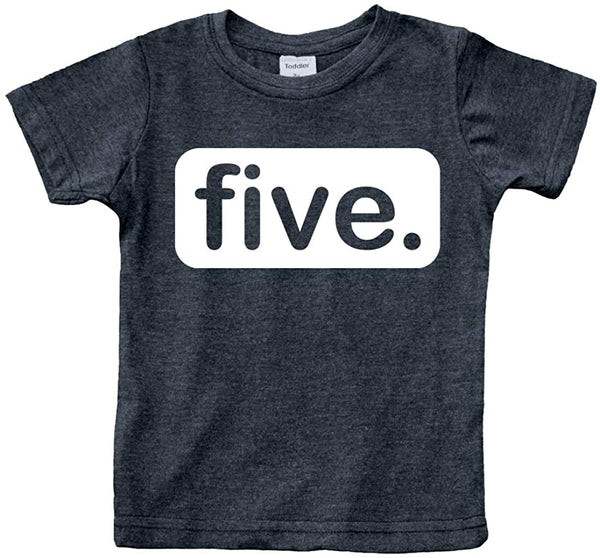 5th Birthday Shirt boy 5 Year Old boy Birthday boy Shirt 5 Five Gifts Fifth Shirts Light Gray