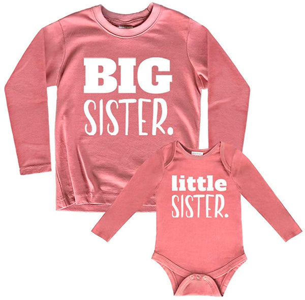 Big Sister Little Sister Matching Outfits Shirt | Gifts Girls Newborn Baby Set