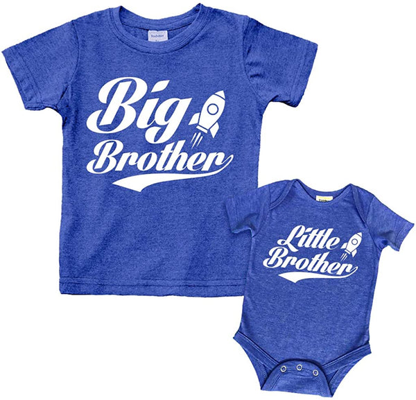 Big Brother Little Brother Shirts Matching Outfits Sibling Gifts Baby Set Charcoal Black