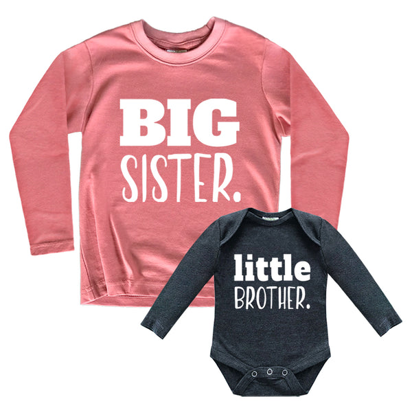 Big Sister Little Brother Outfit | Matching Shirts Sets | Baby Newborn Outfits Shirt