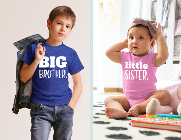 Big Brother Little Sister Outfits Shirt Sibling Shirts Matching Baby Newborn Girl Outfit