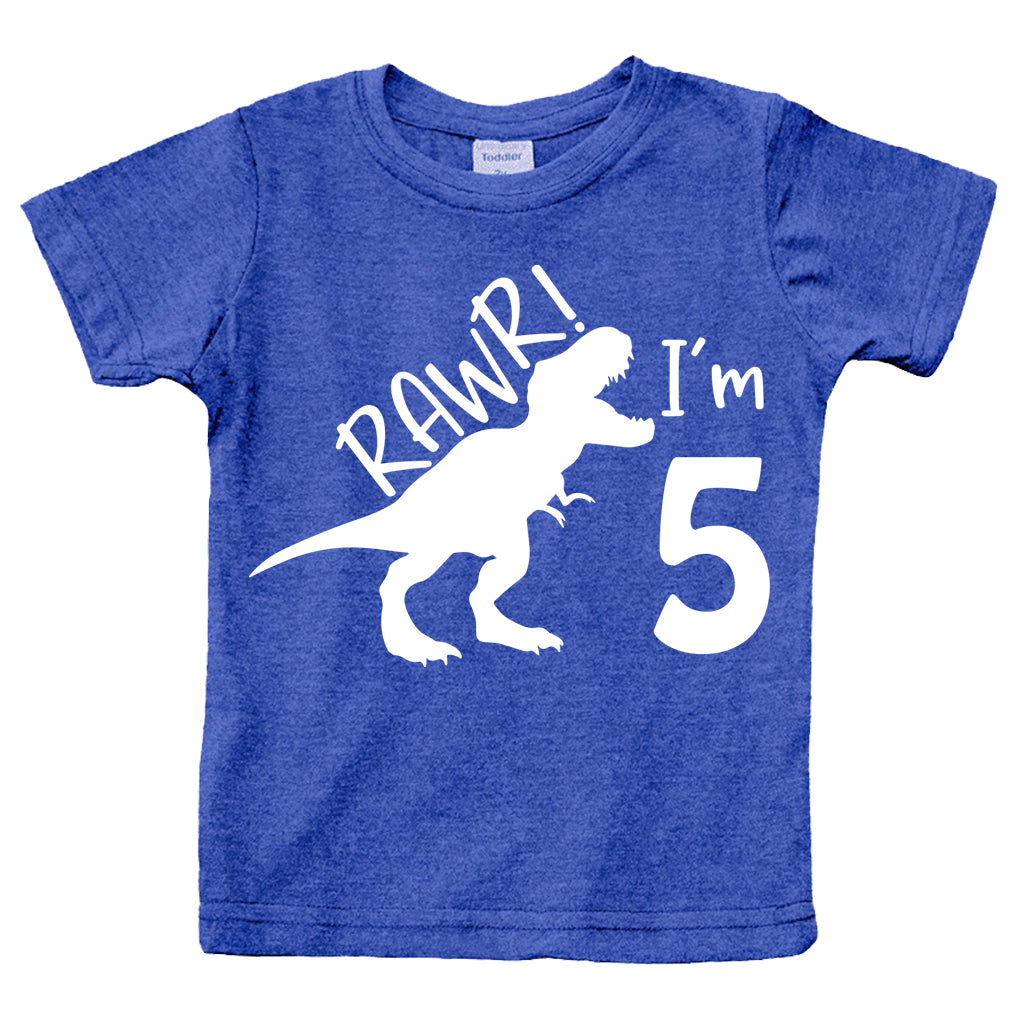 Daddy of the Birthday Boy T-Rex RAWR Dinosaur Birthday boy Kids T-Shirt