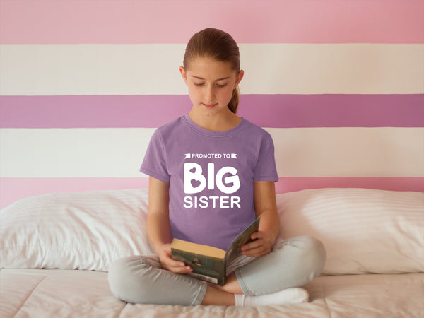 Promoted to Big Sister Shirt for Little Girls Toddler Baby Announcement Outfits