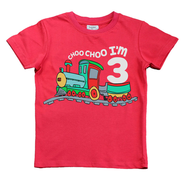 Unordinary Toddler 3rd Birthday Shirt boy Chugga Chugga Choo Choo Train im 3 Three Year Old Third