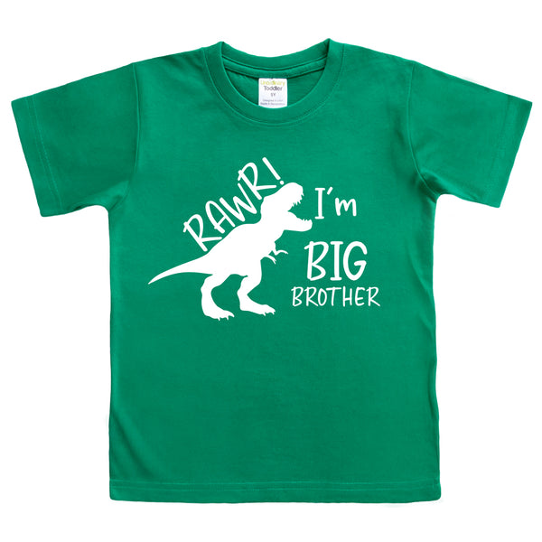 rawr im Big Brother Shirt Dinosaur Toddler boy Dino Announcement ouotfit Tshirt