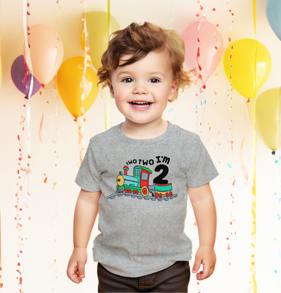 2nd Birthday Shirt boy | Chugga Chugga Two Two Train | im Two Year Old Second Birthday