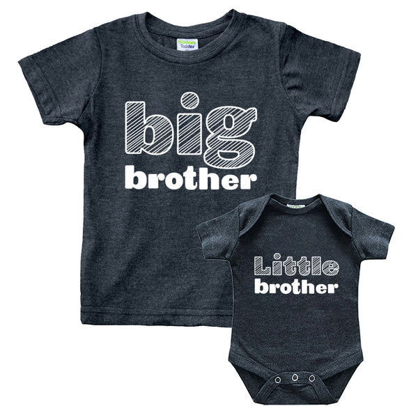 Big Brother Little Brother Outfits Matching Shirts Sibling Gifts boys newborn baby set