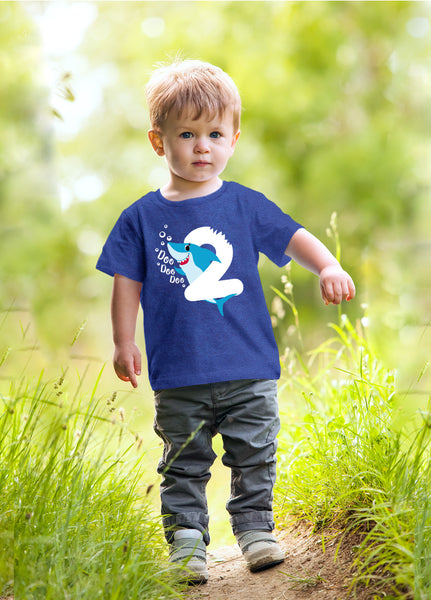 2nd Birthday Shirt boy Baby Shark Second Two 2 Year Old Toddler Outfit Shark doo