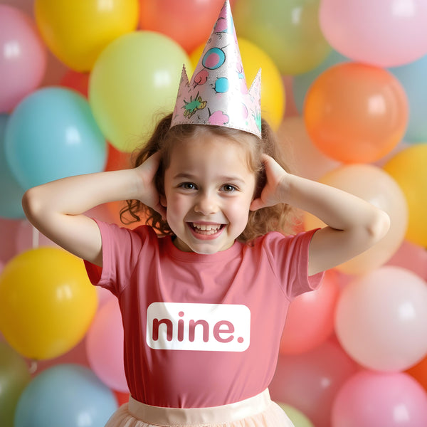 9th Birthday Shirt Girls Nine Tshirt Gifts 9 Year Old Girl Gifts 9 yr Birthday Tees
