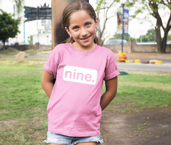 9th Birthday Shirt Girls Nine Tshirt Gifts 9 Year Old Girl Gifts 9 yr Birthday Tees