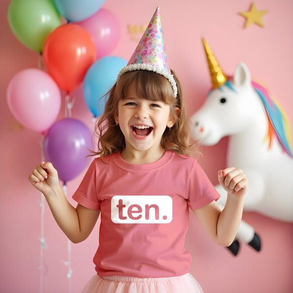 Unordinary Toddler 10th Birthday Shirt Girls 10 Year Old Girl Gifts Tshirt Ten yr Tenth Birthday Tees