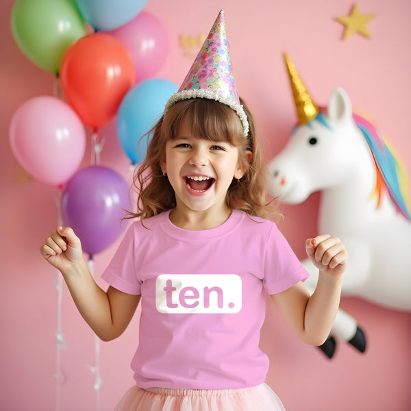 Unordinary Toddler 10th Birthday Shirt Girls 10 Year Old Girl Gifts Tshirt Ten yr Tenth Birthday Tees