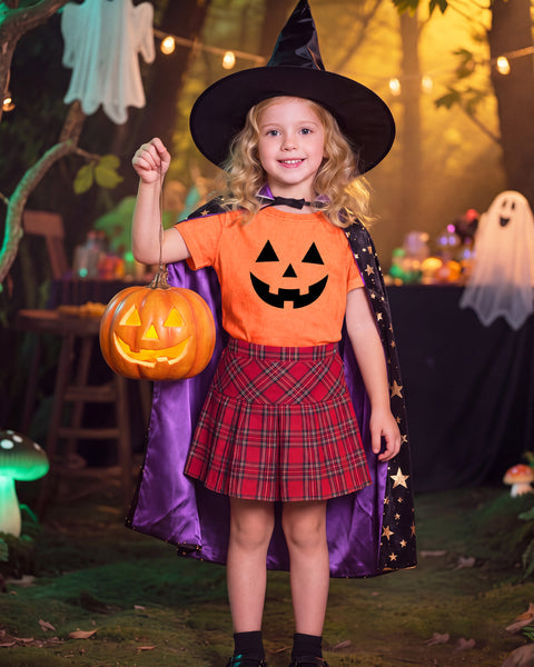 Kids Halloween Shirt for Toddler Boys Girls Jack O Lantern Pumpkin Funny Ghost Skull Shirts Trick or Treat Party Costume Tee
