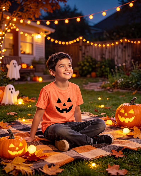 Kids Halloween Shirt for Toddler Boys Girls Jack O Lantern Pumpkin Funny Ghost Skull Shirts Trick or Treat Party Costume Tee