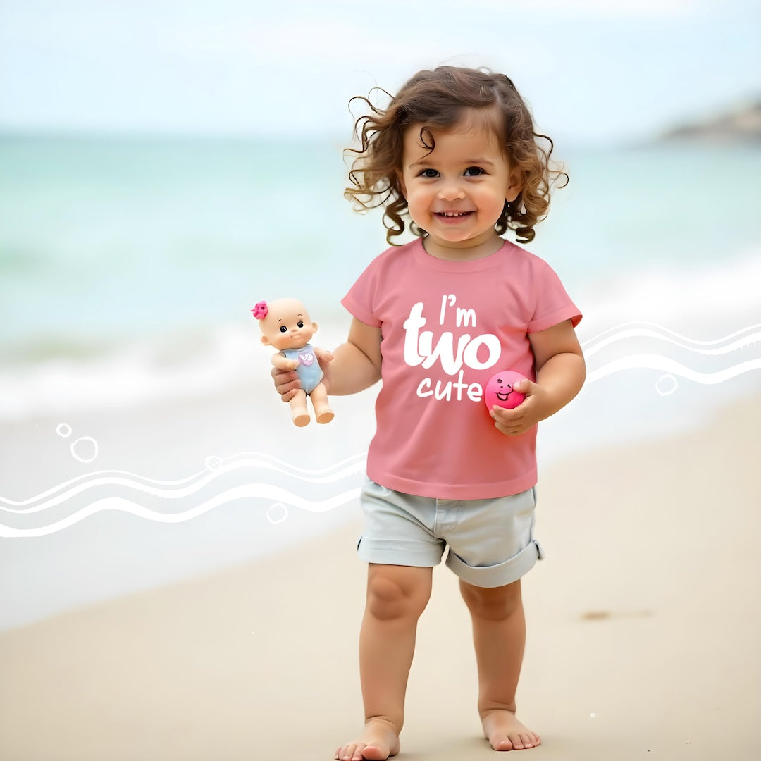 I'm Two Cute Shirt 2nd Birthday Outfits for Toddler Girls 2 Year olds Second