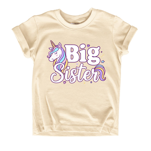Big Sister Shirt Pregnancy Announcement Toddler Girl Unicorn Shirts Promoted to Girls Outfit New Baby Pregnancy Reveal Gift