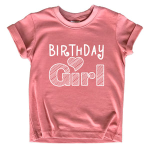 Birthday Girl Shirt 1st First 2nd Two 3rd 4th 5th Toddler Birthday Baby Girls Outfit Heart tee