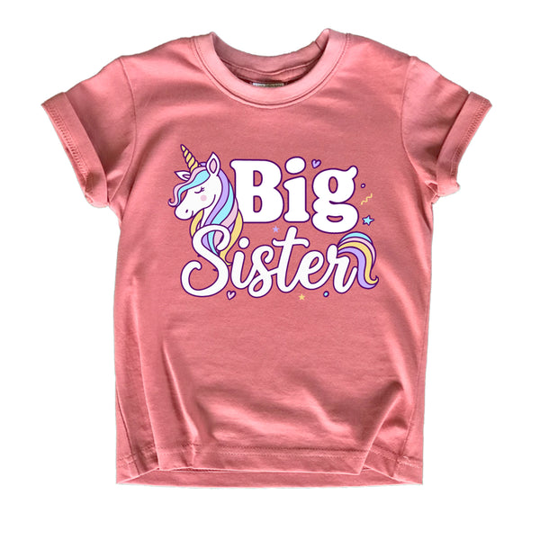 Big Sister Shirt Pregnancy Announcement Toddler Girl Unicorn Shirts Promoted to Girls Outfit New Baby Pregnancy Reveal Gift