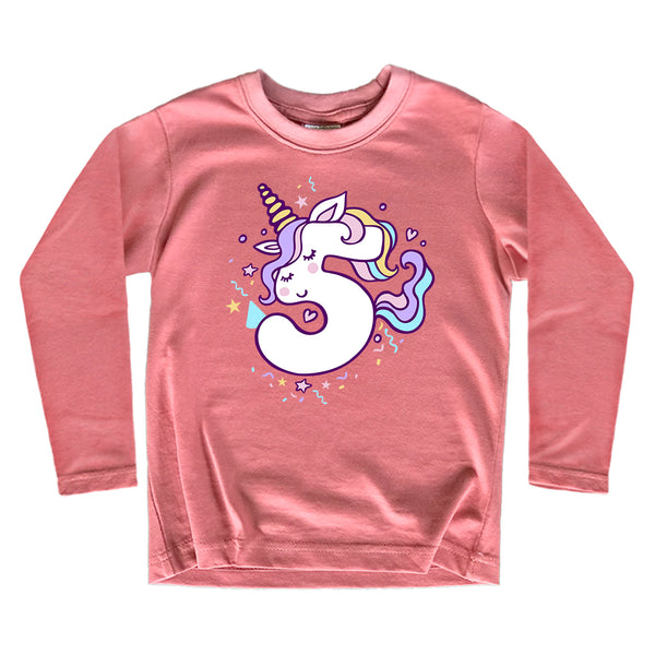 Unicorn 5th Birthday Shirt Outfit for Girls 5 Year Old Fifth Birthday Five Tshirt