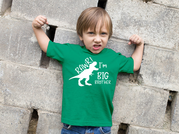 rawr im Big Brother Shirt Dinosaur Toddler boy Dino Announcement ouotfit Tshirt