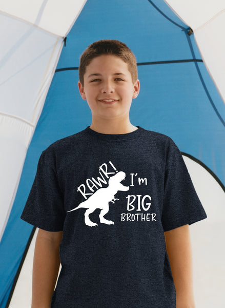 rawr im Big Brother Shirt Dinosaur Toddler boy Dino Announcement ouotfit Tshirt