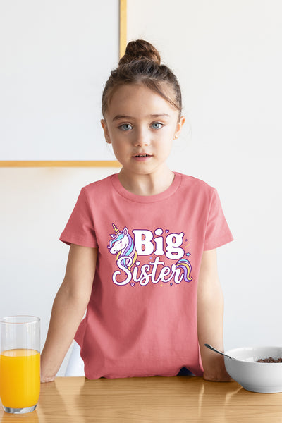Big Sister Shirt Pregnancy Announcement Toddler Girl Unicorn Shirts Promoted to Girls Outfit New Baby Pregnancy Reveal Gift