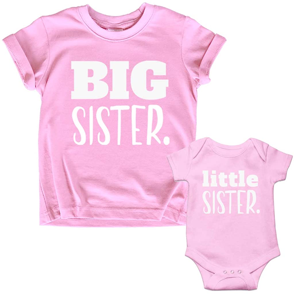 Big Sister Little Sister Matching Outfits Shirt Gifts Girls
