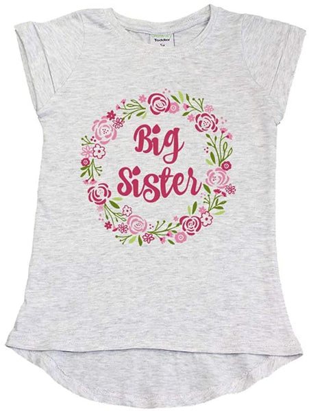 Big Sister Shirt for Toddler t Shirt sis Outfits Girls Floral Tshirt