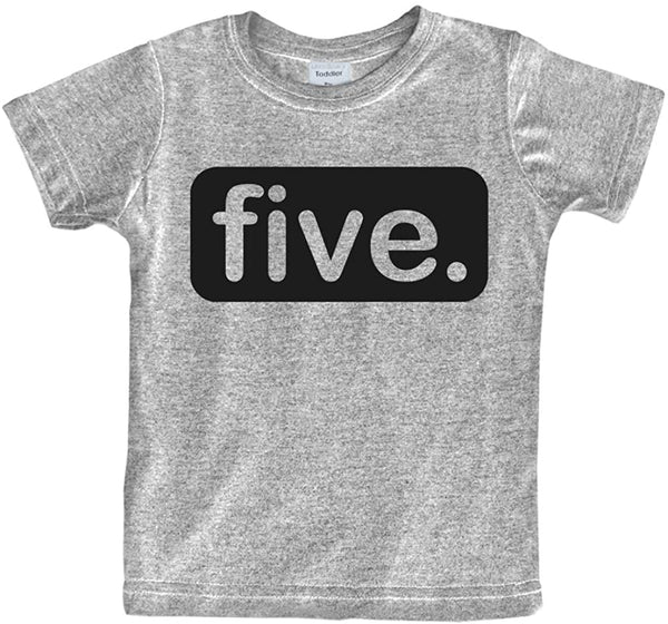 5th Birthday Shirt boy 5 Year Old boy Birthday boy Shirt 5 Five Gifts Fifth Shirts Light Gray