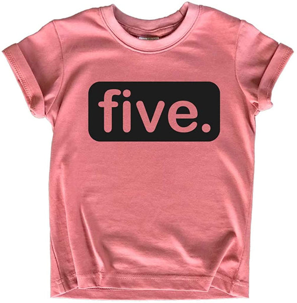 5th Birthday Shirts for Girls | 5 Year Old Shirt | Girl Five Gift | Fifth Tshirt Outfit
