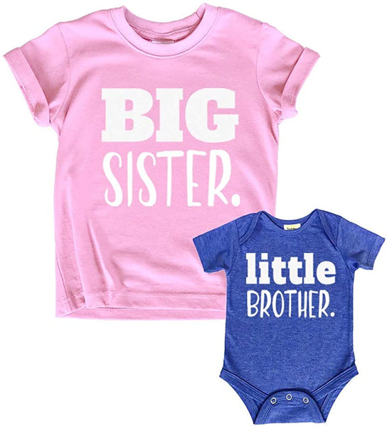 Big Sister Little Brother Outfit | Matching Shirts Sets | Baby Newborn Outfits Shirt