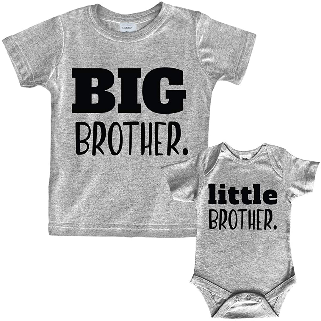 Big Brother, Little Brother Tstars T-shirts - Boys' Matching Outfits -  Perfect Gift for Siblings - Celebration of Brotherly Love - Sibling Bonding  Apparel - Gray 2T / Lil bro gray/white 6M (3-6M) - Walmart.com