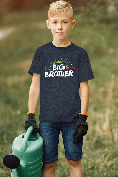 Big Brother Shirt for Toddler boy Crown Promoted to Big bro Announcement Outfits