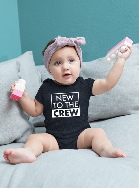 new to the crew newborn outfit baby gifts for boy girl pregnancy announcement reveal