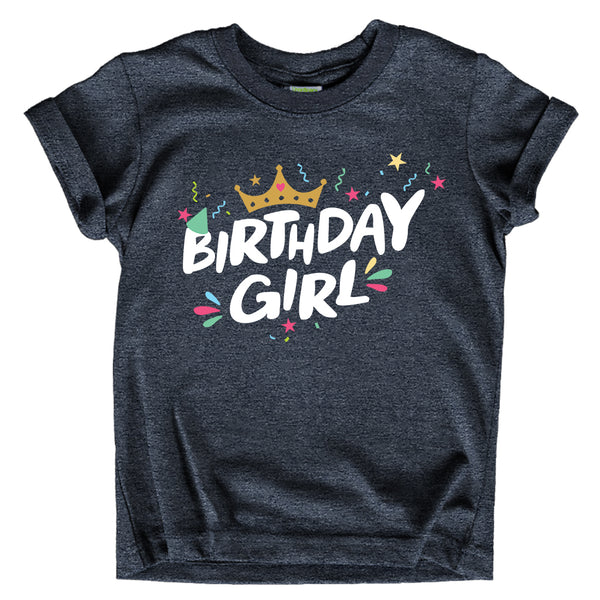 Birthday Girl Shirt Crown 1st First 2nd Two 3rd 4th 5th Toddler Birthday Outfit
