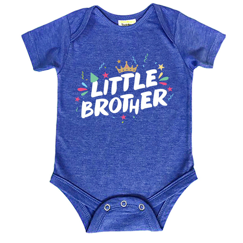 little brother newborn outfit crown baby brother bodysuit boy announcement reveal