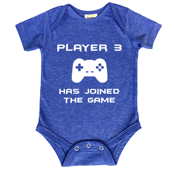 player 3 has entered the game joined newborn baby outfits cute funny bodysuit