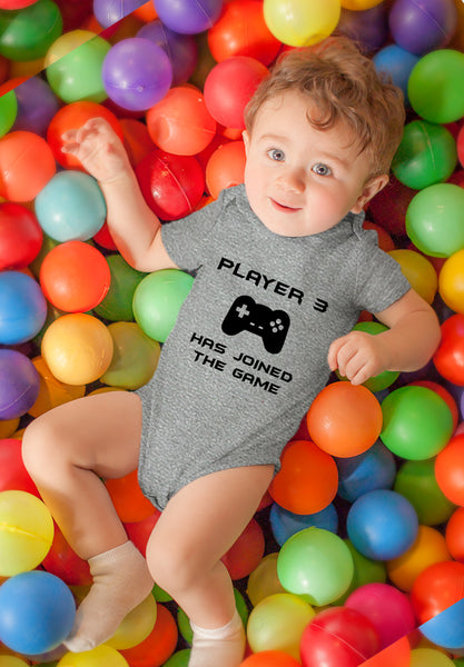 player 3 has entered the game joined newborn baby outfits cute funny bodysuit