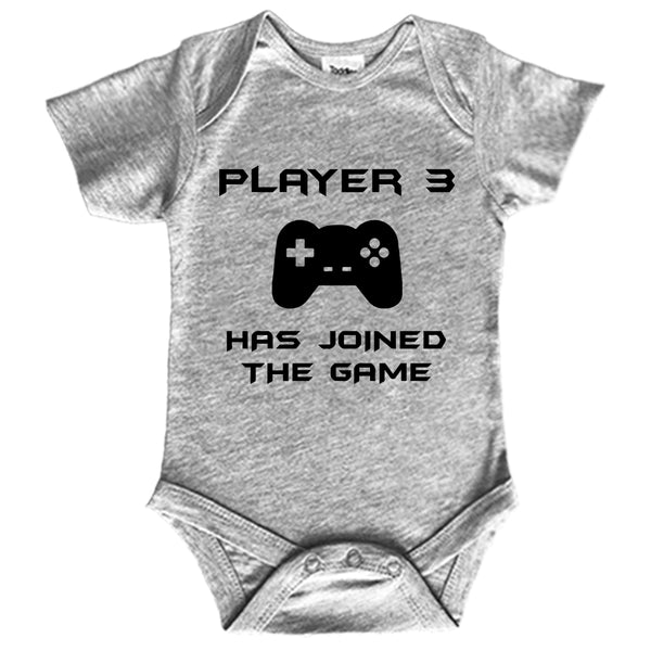 player 3 has entered the game joined newborn baby outfits cute funny bodysuit