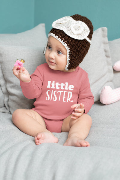 Little Sister Newborn Outfit | Baby Coming Home Bodysuit | Girl Rompers Gift Clothes